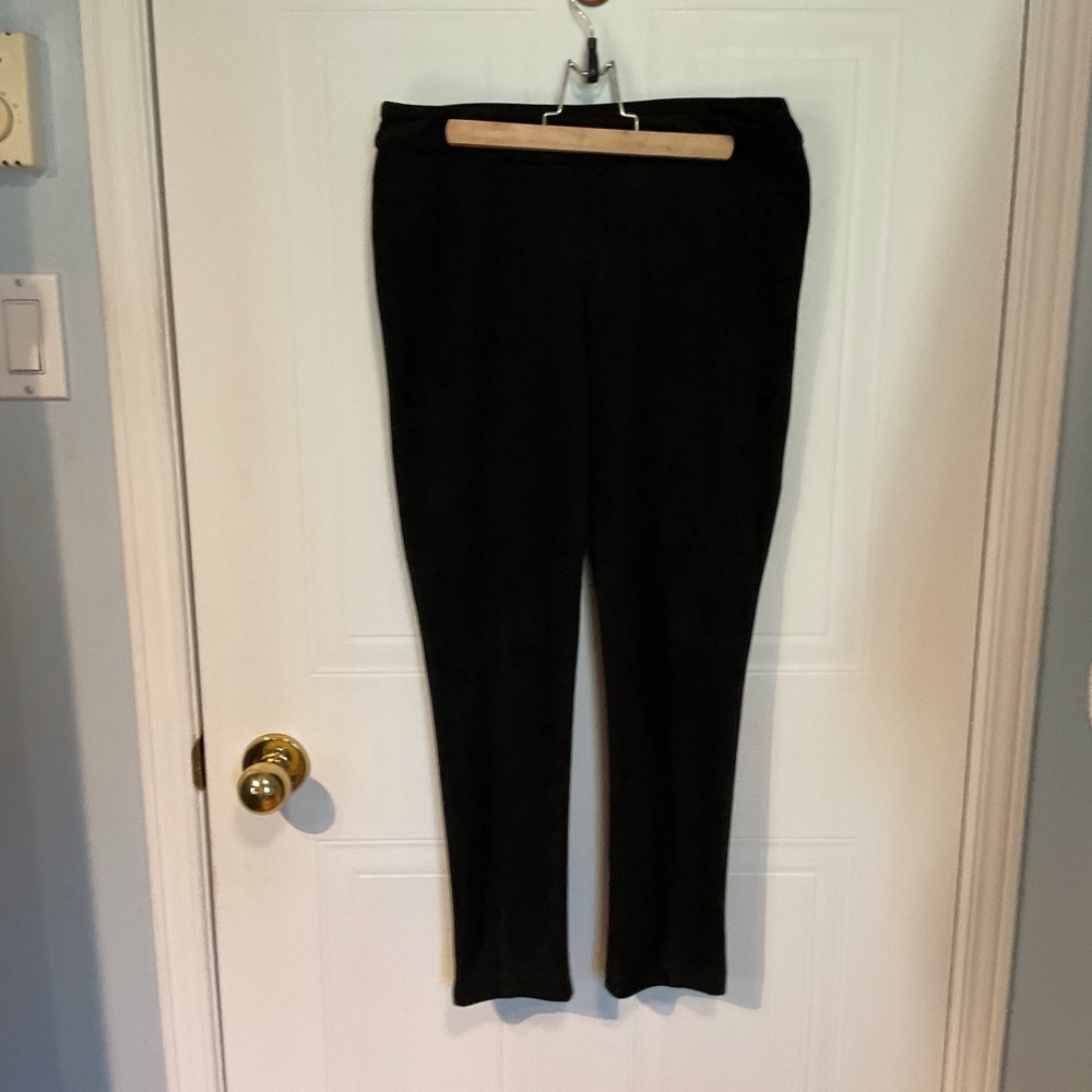 I Love Tyler Madison Pants Womens S Black Excellent Faux Suede Front 616008TMT
